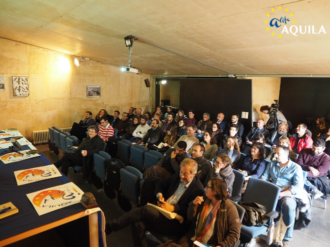 Público asistente a la presentación del proyecto AQUILA a-LIFE el pasado 13 de marzo en la sede de GREFA en Majadahonda (Madrid). Foto: Jorge Murillo.