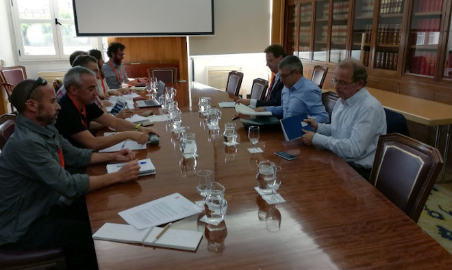 La Plataforma SOS Tendidos Eléctricos se reunió con Hugo Morán y otros cargos del MITECO.